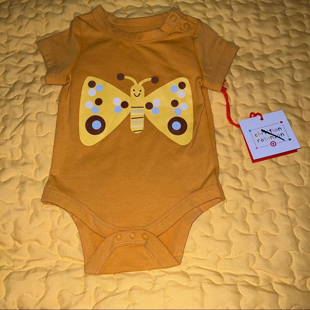 🟢 Christian Robinson Baby Boys Girls Bodysuit Size 3-6 6-9 months New NWT Twins - Picture 8 of 14